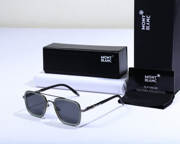 MONT BLANC Mystic Emerald Luxe Square Sunglasses