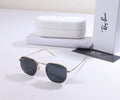 RAY-BAN Celestial Gold Chic Oval Metal Sunglasses with Tranquil Bay Lenses
