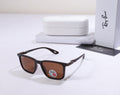 RAY-BAN Rustic Amber Luxe Fit Retro Square Sunglasses