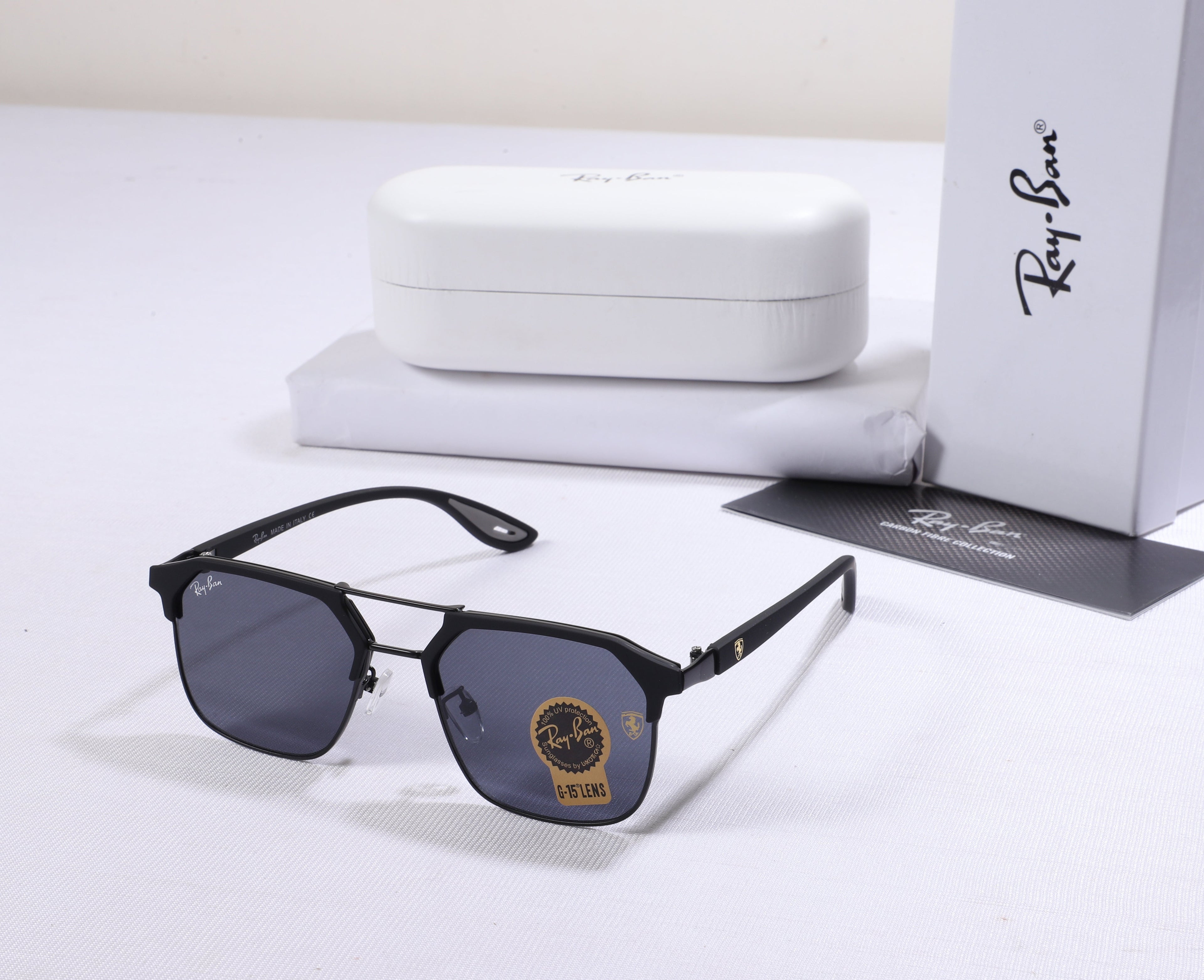 RAY-BAN Cosmic Jet Contemporary Fit Hexagonal Sunglasses with Premium Case