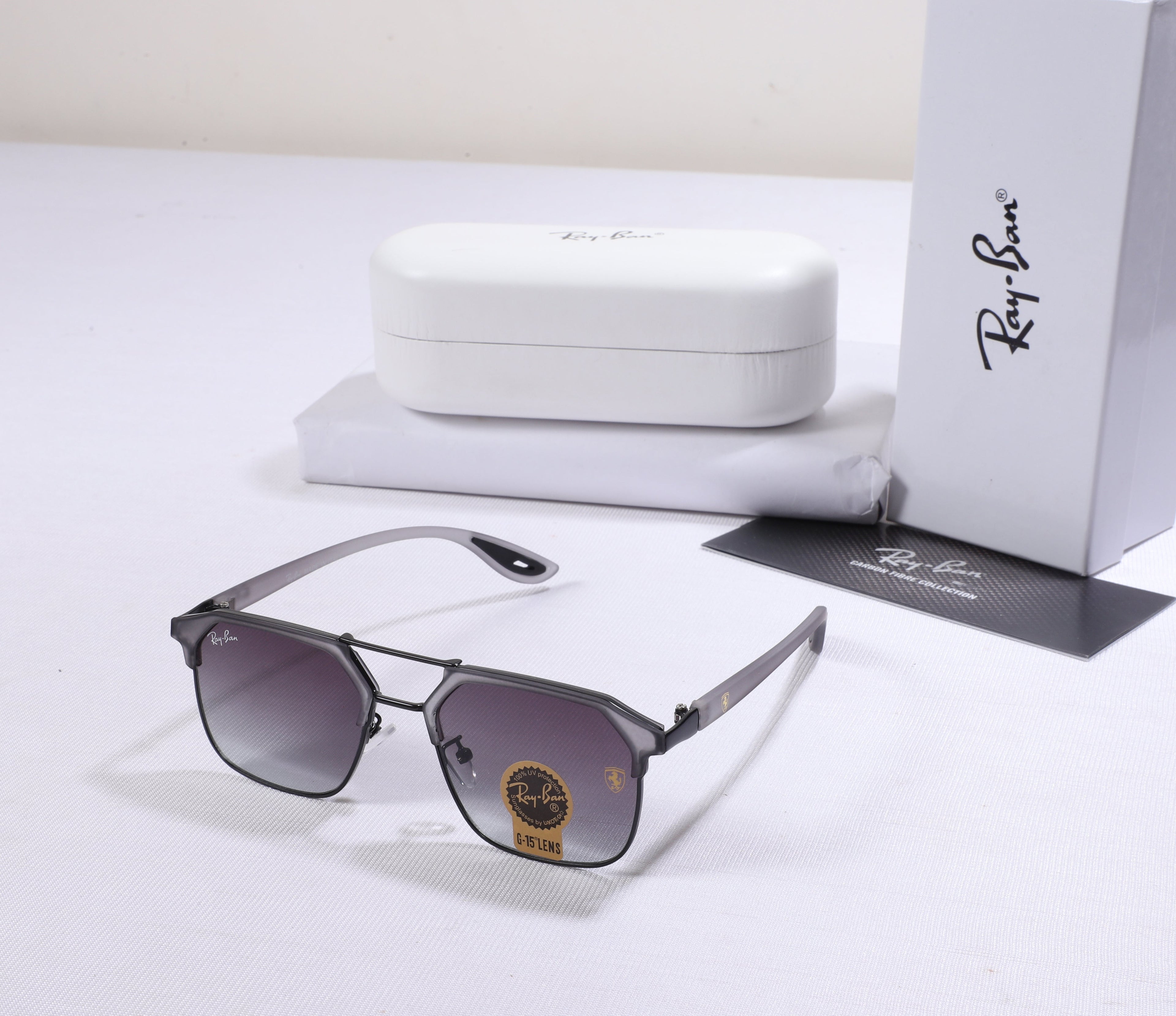 RAY-BAN Enchanted Lavender Chic Hexagonal Gradient Sunglasses