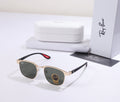RAY-BAN Glimmering Topaz Vintage-Inspired Sunglasses with Aqua Highlights