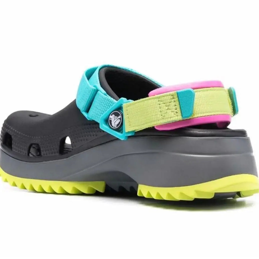 CROCS Luminous Obsidian Adjustable Fit Clogs with Electric Highlights