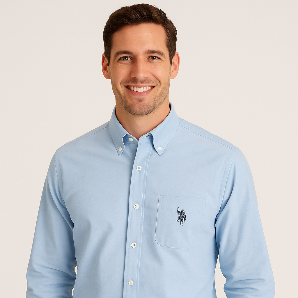U.S. POLO ASSN. Oceanic Sky Tailored Fit Long Sleeve Button-Down Shirt