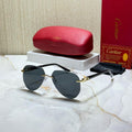 CARTIER Celestial Teal Frameless Cat Eye Sunglasses with Case