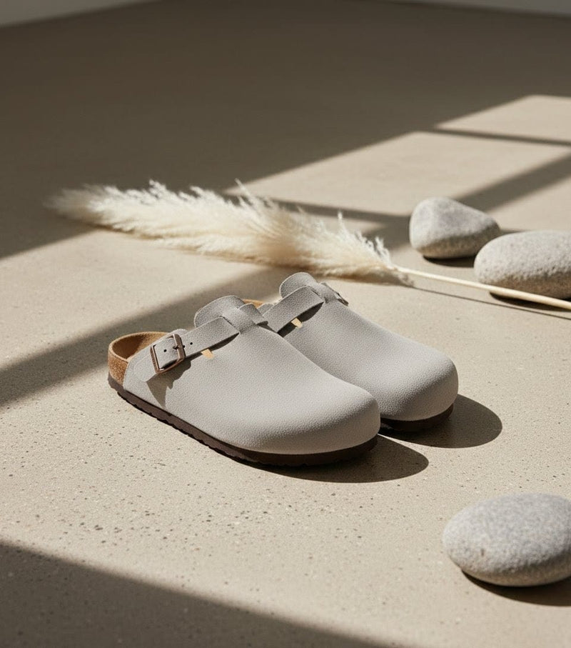 Birkenstock Boston Soft Footbed Clogs in Grey