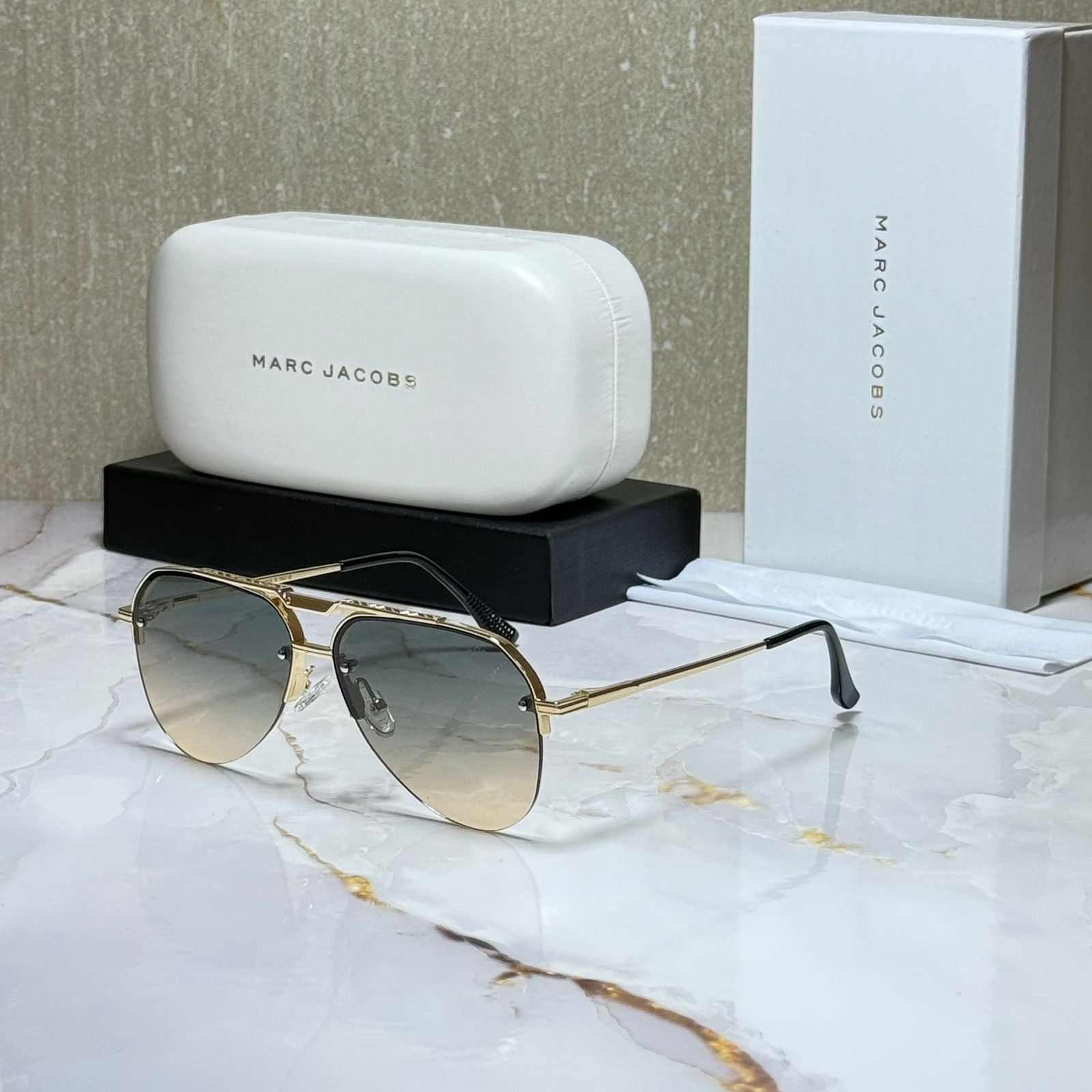 MARC JACOBS Ethereal Sapphire Luxe Aviator Sunglasses