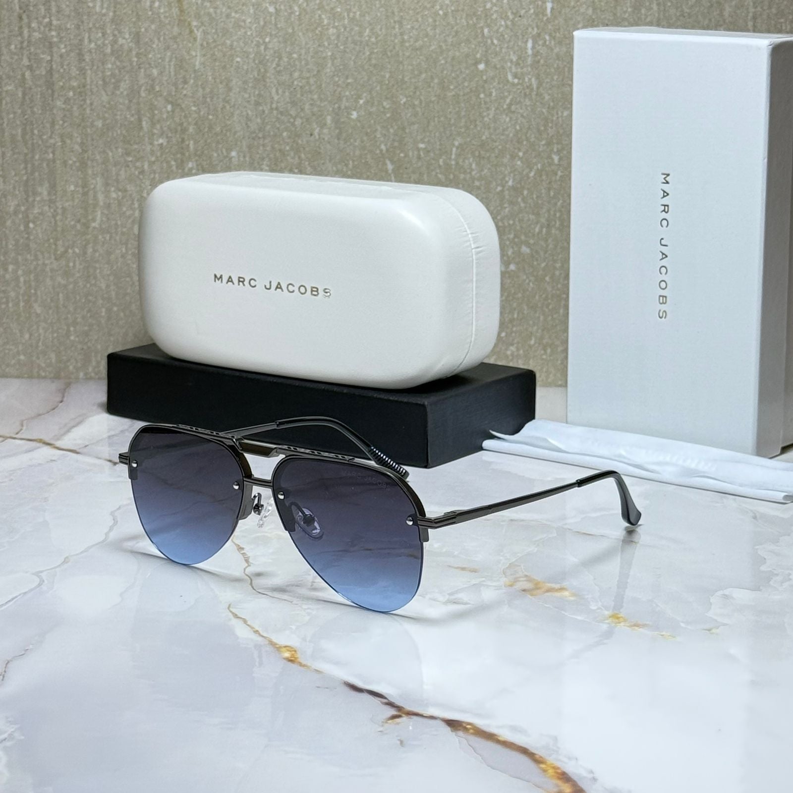 MARC JACOBS Ethereal Sapphire Luxe Aviator Sunglasses