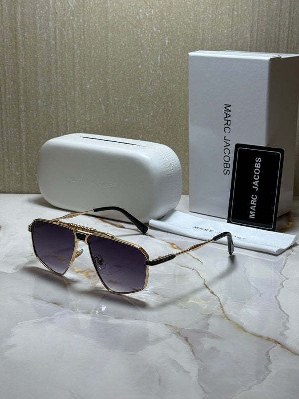 MARC JACOBS Ethereal Obsidian Luxe Square Sunglasses with Ombre Lenses