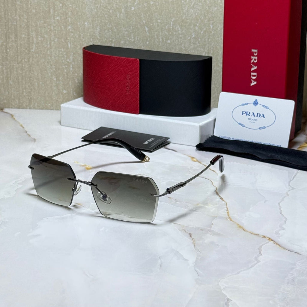 PRADA Celestial Ash Slim Fit Chic Square Sunglasses