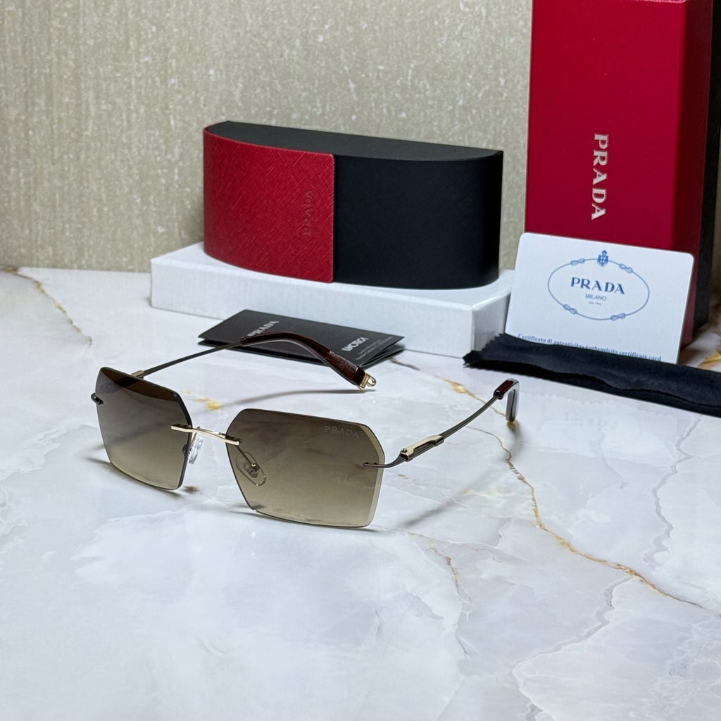 PRADA Celestial Ash Slim Fit Chic Square Sunglasses
