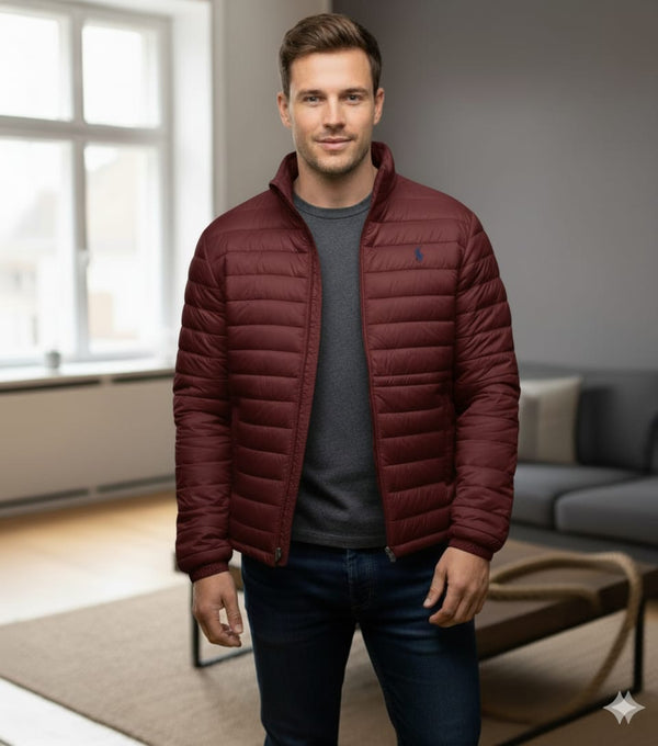 POLO RALPH LAUREN Ember Crimson Tailored Fit Quilted Puffer Jacket