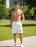 Lacoste Men's Classic Fit White Sweat Shorts
