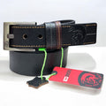 DIESEL Classic Leather Belt with Embossed Logo