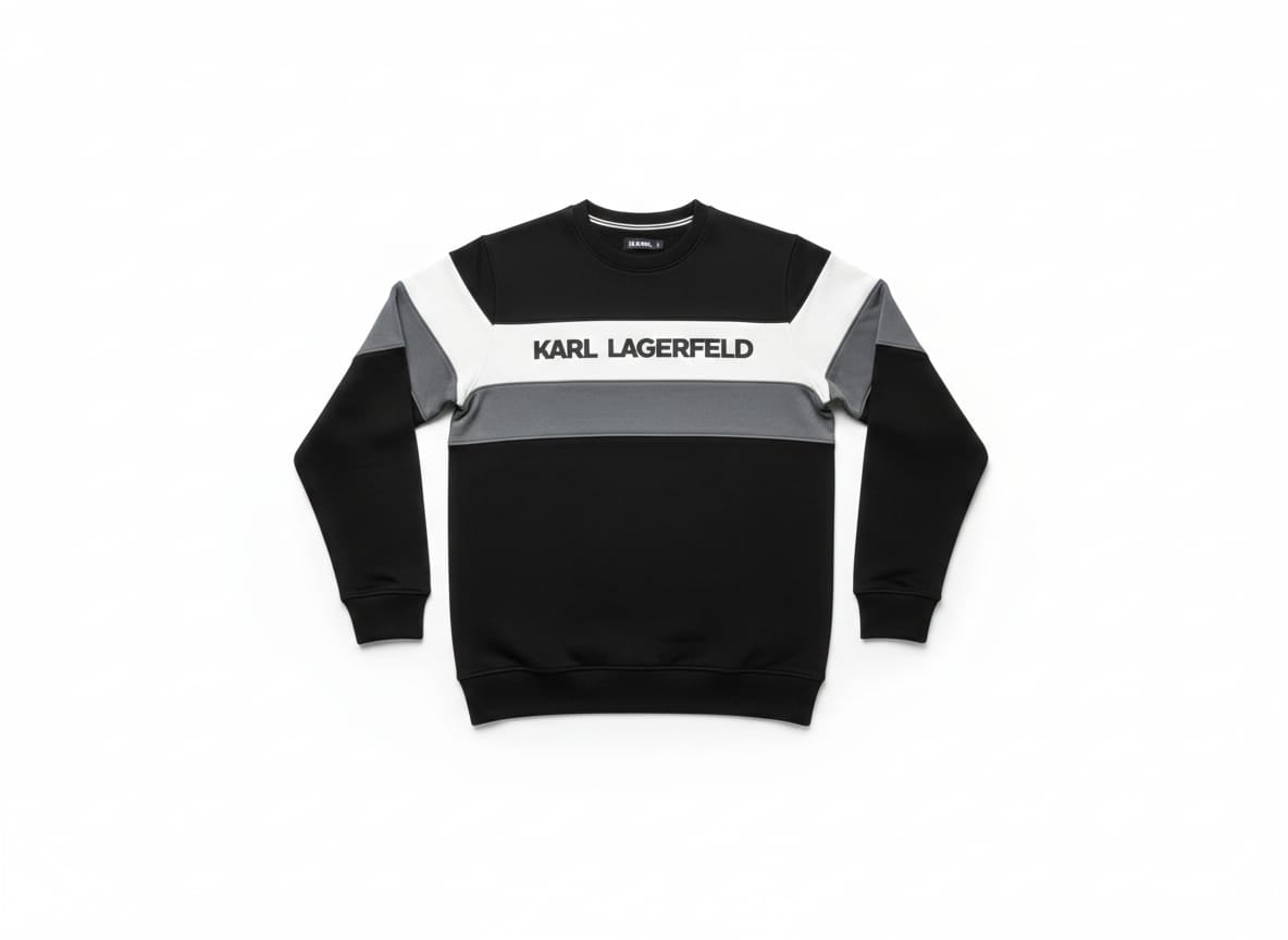 KARL LAGERFELD Color Block Logo Sweatshirt