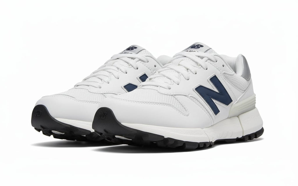 New Balance 574 Sport White & Navy Sneakers