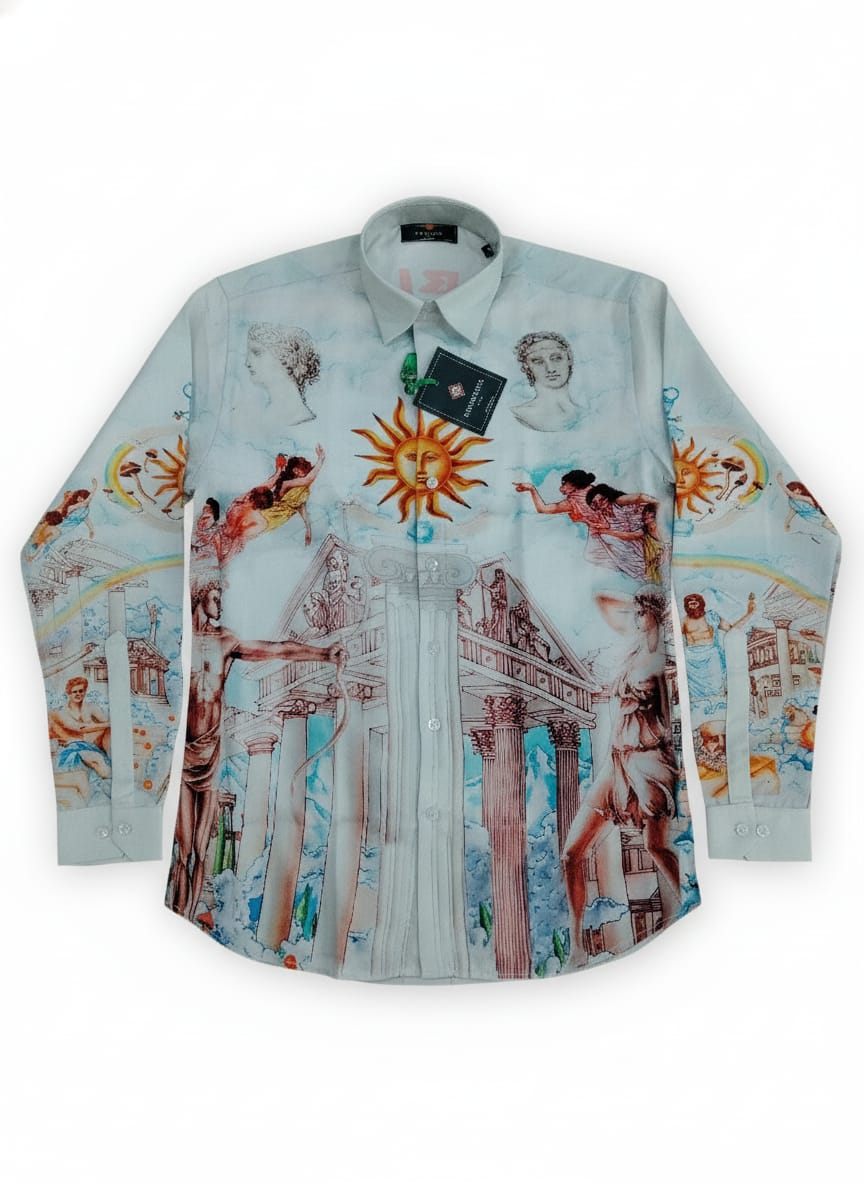 Casablanca  Artistry Renaissance Print Button-Up Shirt