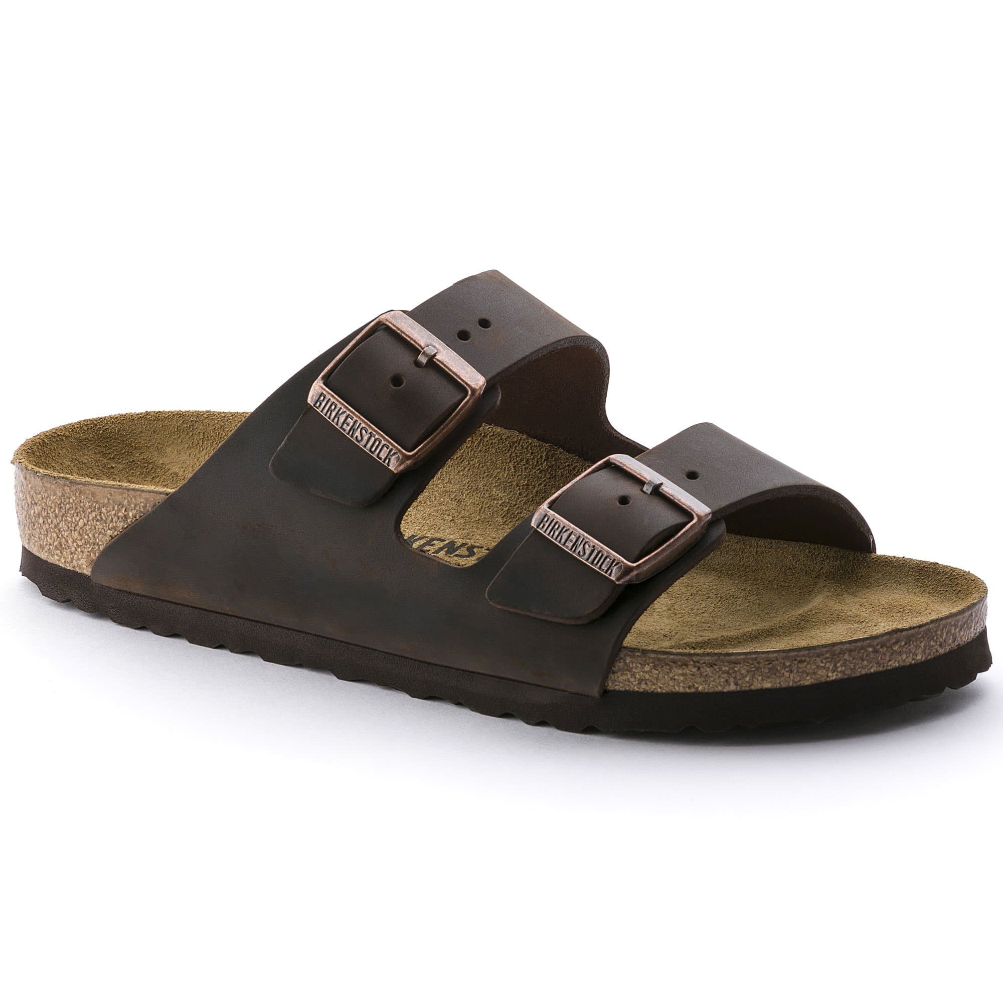 BIRKENSTOCK Rustic Chestnut Oiled Leather Arizona Sandals