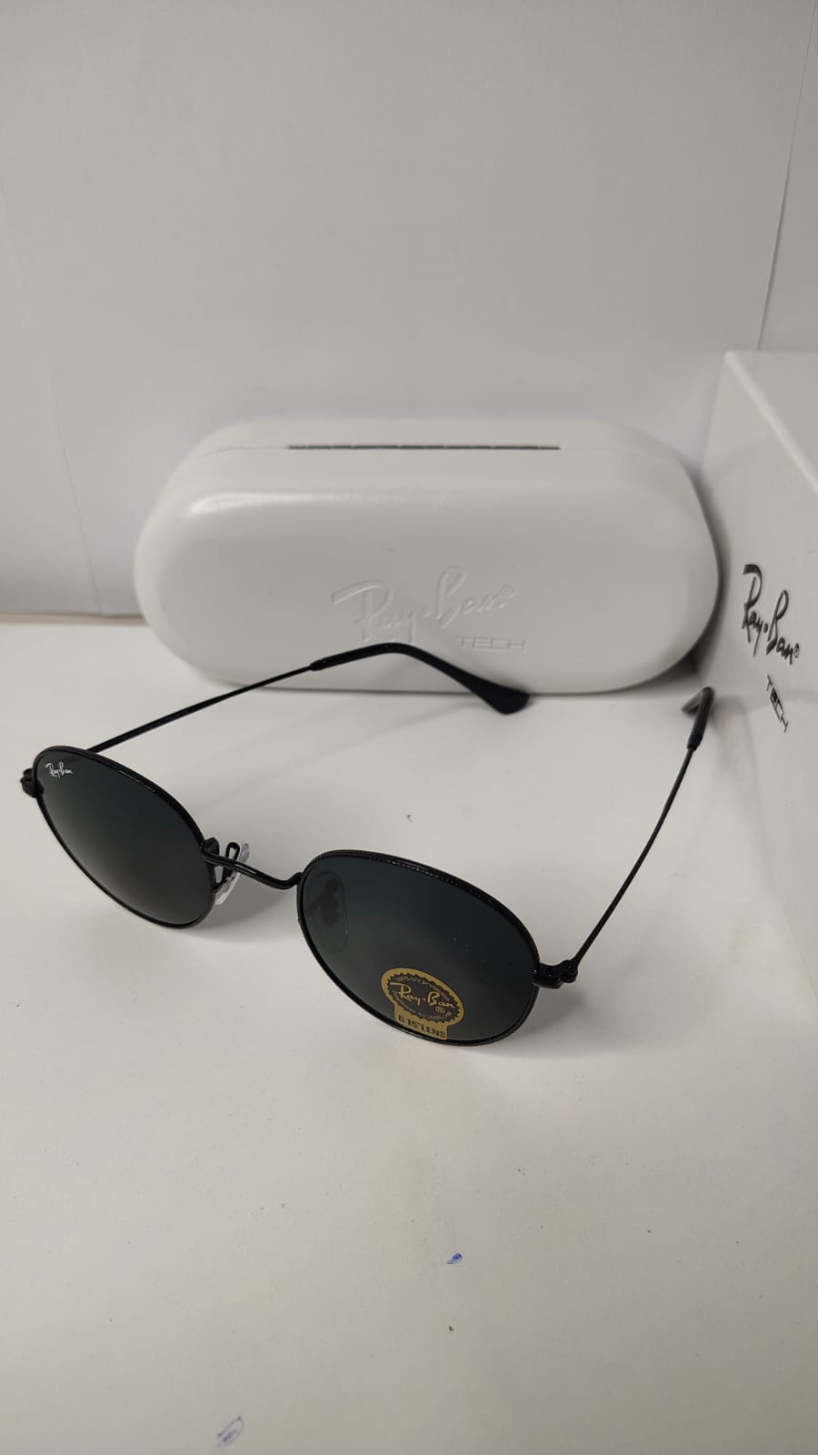 Ray-Ban Oval Sunglasses with Black Lenses