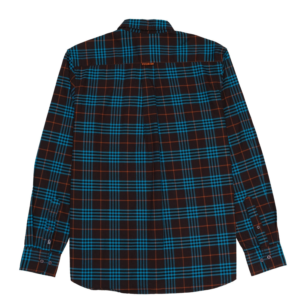 SUPERDRY Rustic Cedar and Azure Check Slim Fit Long Sleeve Shirt