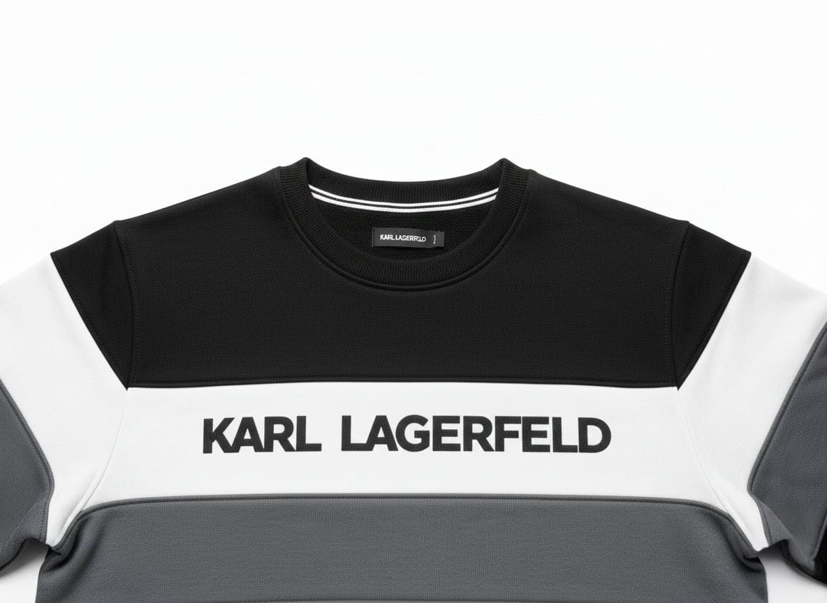 KARL LAGERFELD Color Block Logo Sweatshirt