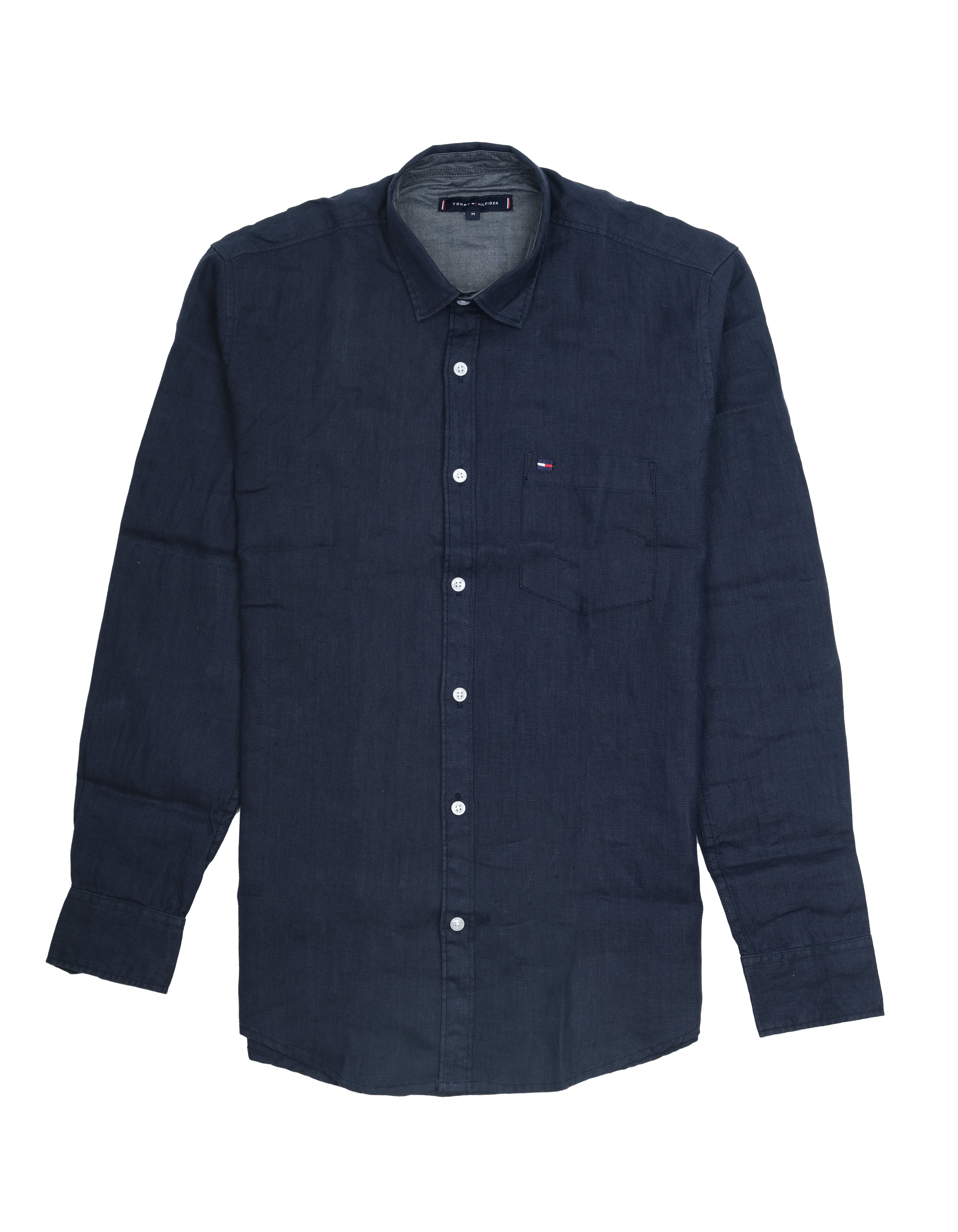 TOMMY HILFIGER Oceanic Navy Classic Fit Long Sleeve Shirt