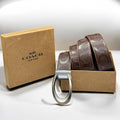 COACH Signature Leather Belt with Sleek Buckle