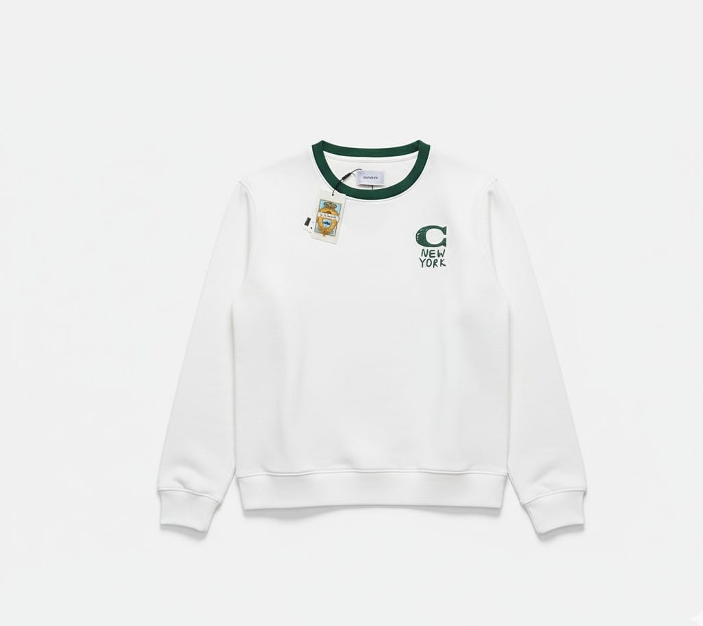Coach Logo Heavy Quality Sweatshirt In White - Premium Winter Collection