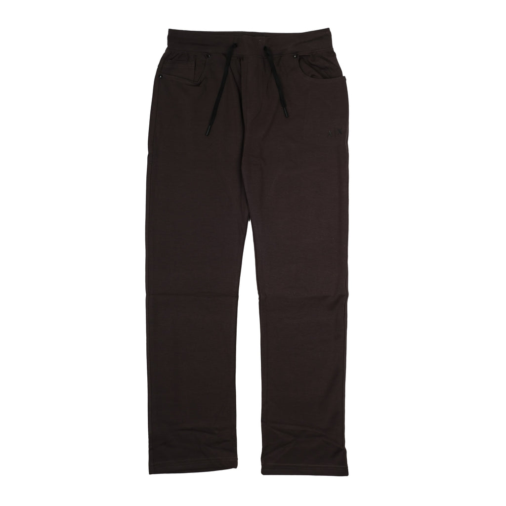ARMANI EXCHANGE Espresso Brown Slim Fit Cotton Jersey Lounge Pants