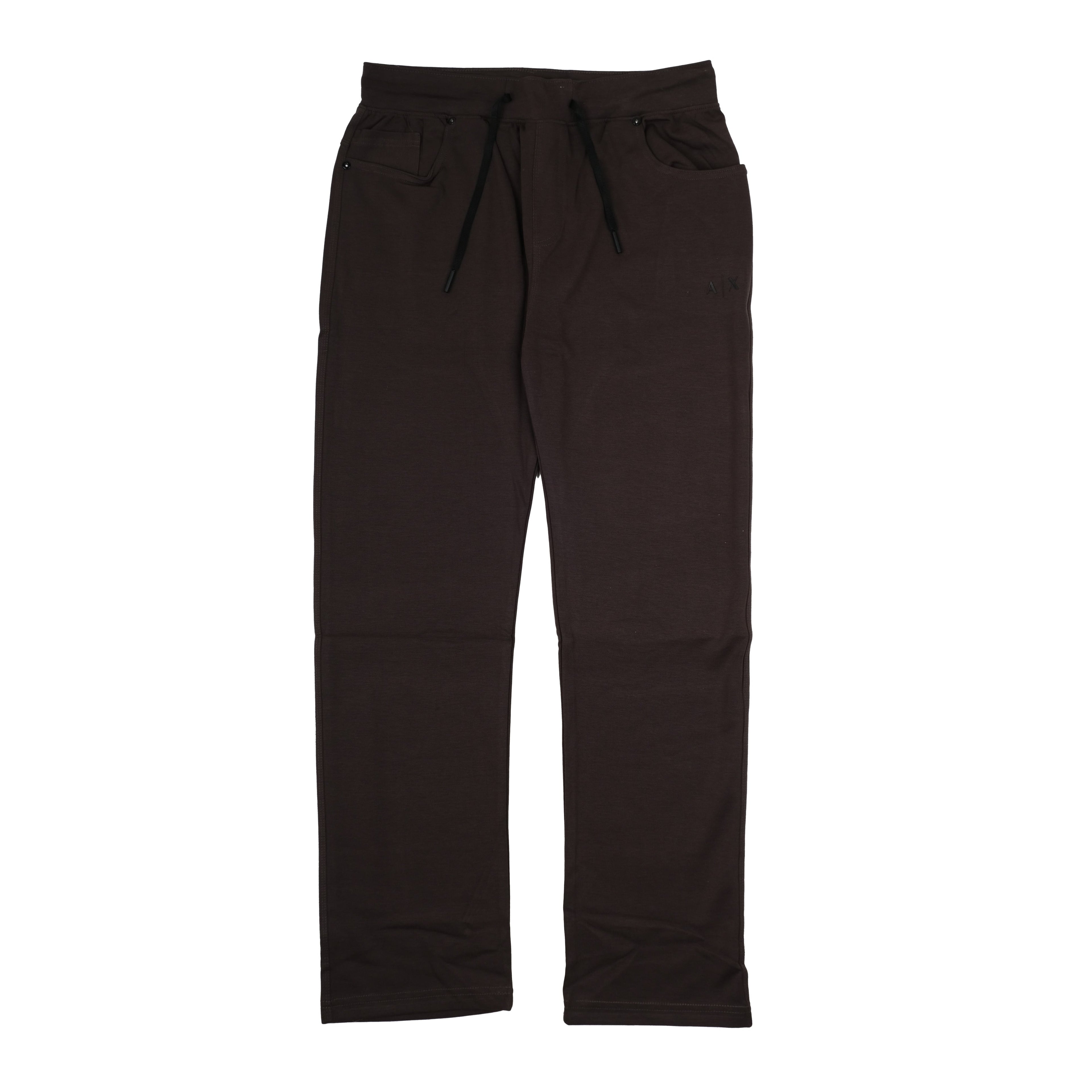 ARMANI EXCHANGE Espresso Brown Slim Fit Cotton Jersey Lounge Pants