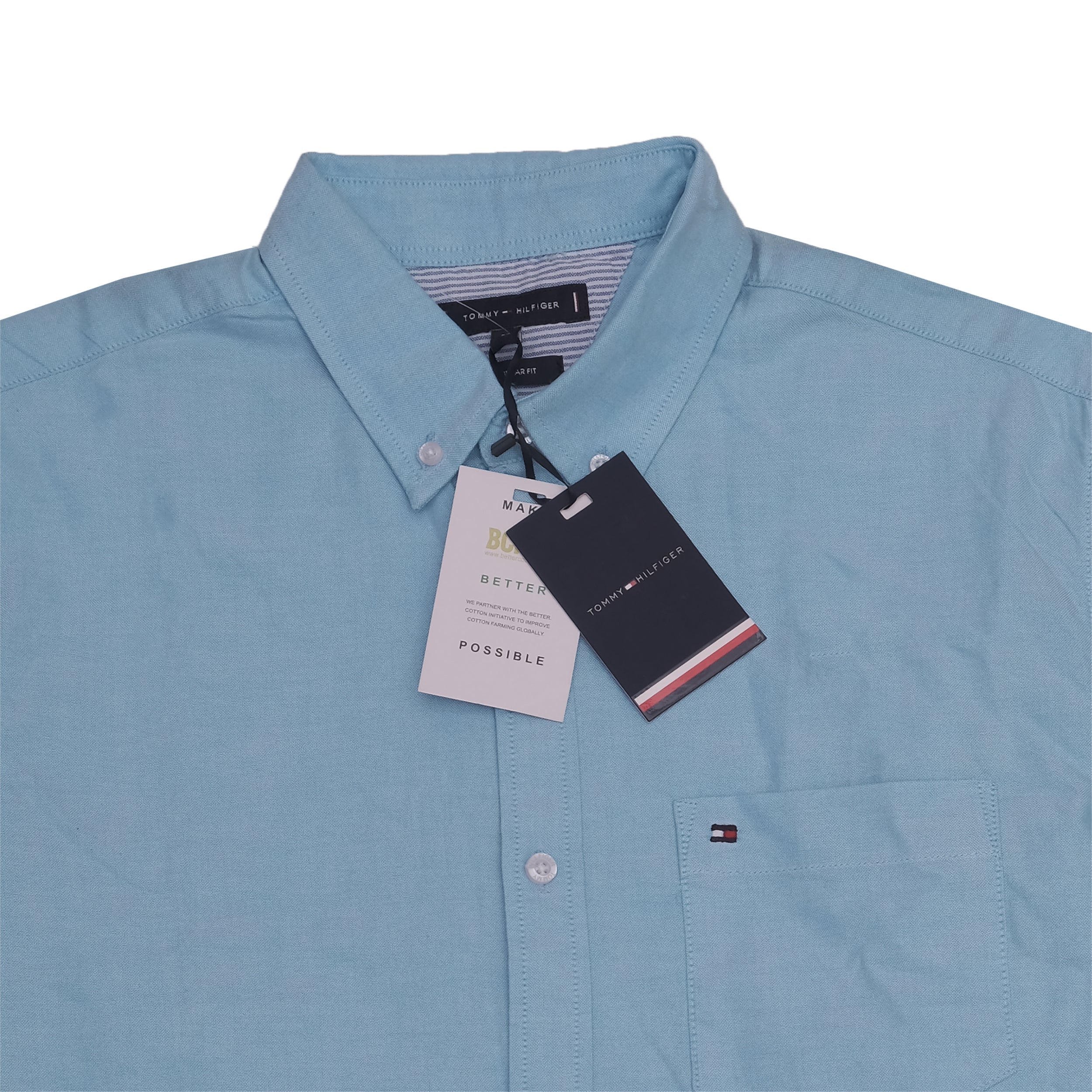 TOMMY HILFIGER Tranquil Aqua Classic Fit Long Sleeve Button-Down Shirt