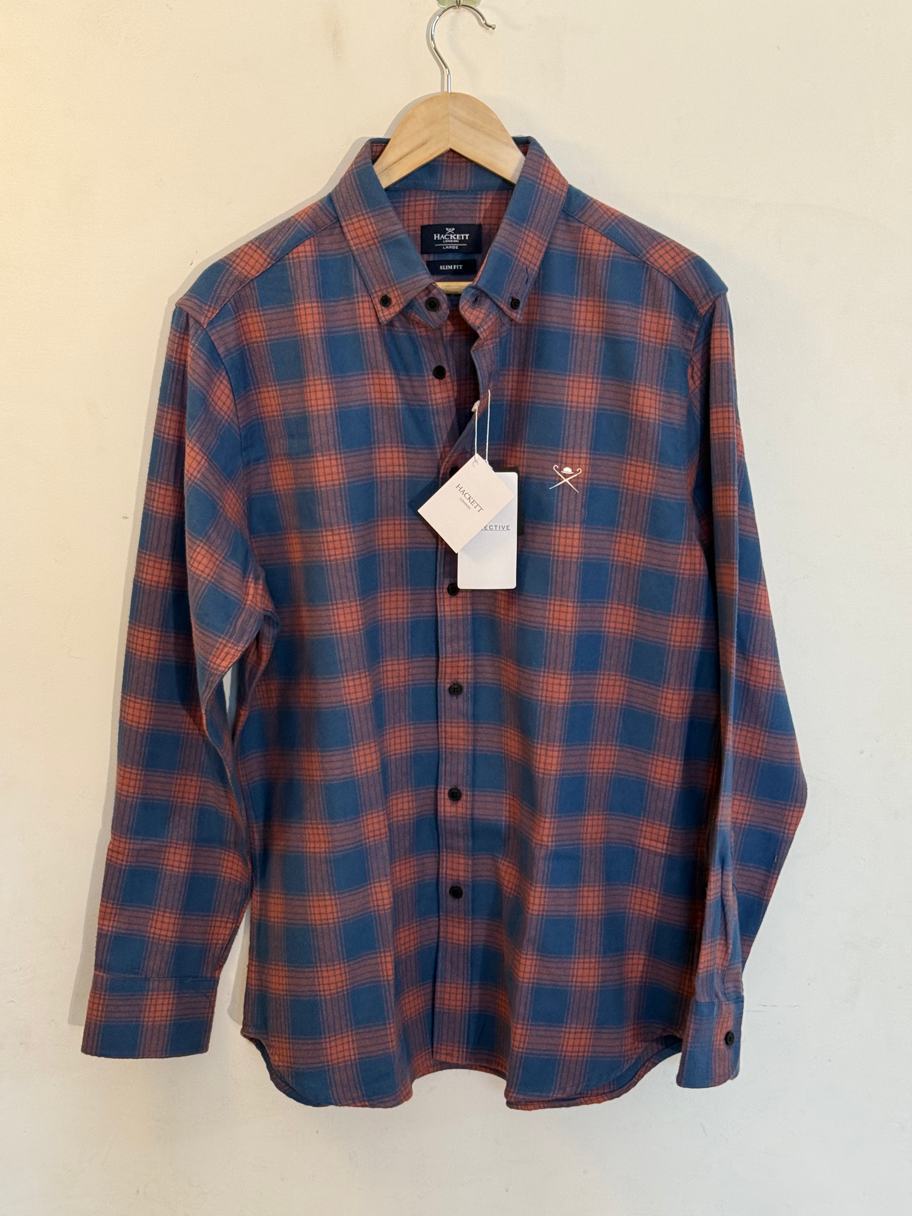 HACKETT LONDON Dusk Ember Slim Fit Long Sleeve Button-Down Oxford Shirt