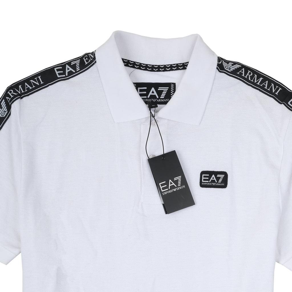 ARMANI Crystal White Slim Fit Piqu�� Polo Shirt