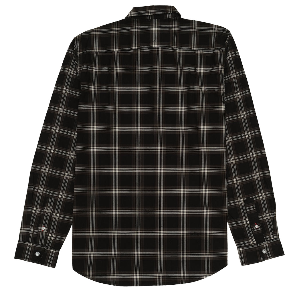 TOMMY HILFIGER Midnight Charcoal Plaid Logo Button-Up Shirt