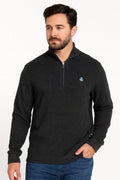 BROOKS BROTHER Quarter Zip Ribbed Pullover Sweater