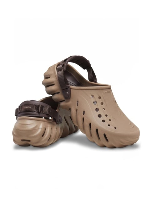 CROCS Earthy Almond Luxe Comfort Slip-On Clog