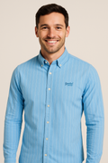 SUPERDRY Azure Wave Classic Fit Long Sleeve Oxford Shirt
