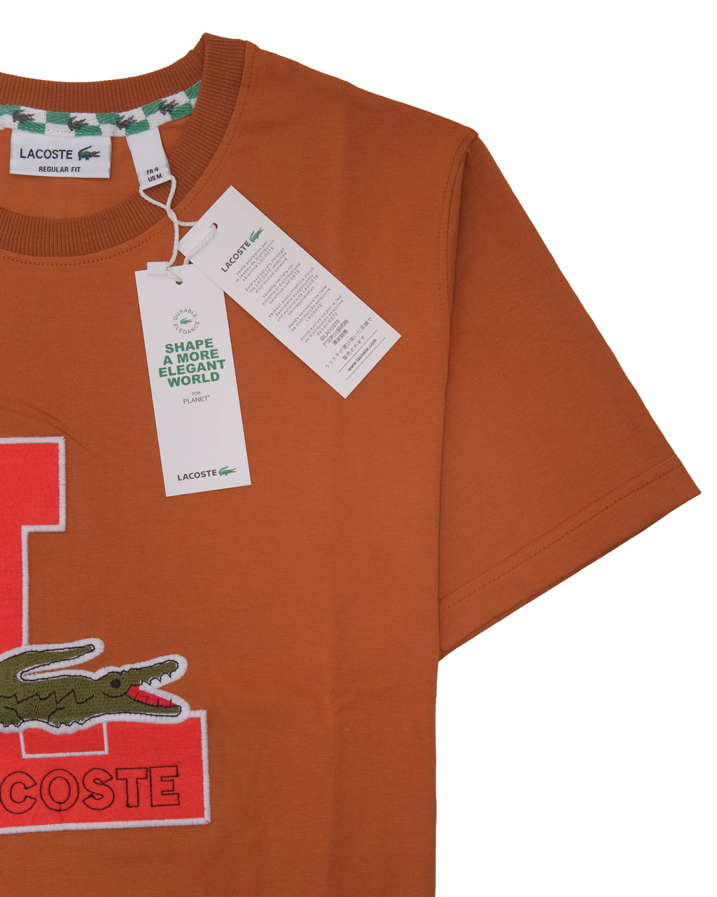 LACOSTE Ember Clay Regular Fit Short Sleeve Tee
