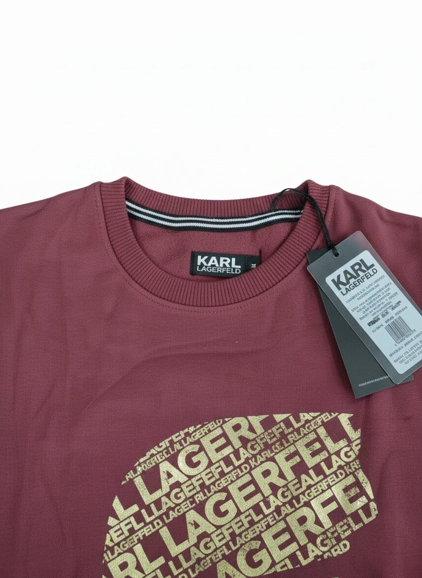 KARL Graphic Logo Sweatshirt in Burgundy