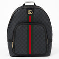 Gucci GG Monogram Backpack with Web Stripe