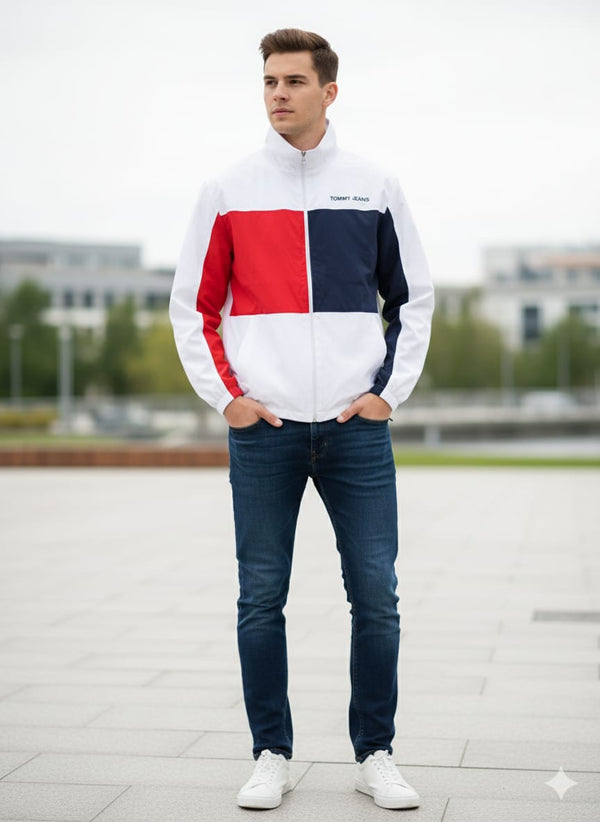 TOMMY JEANS Color Block Windbreaker Jacket
