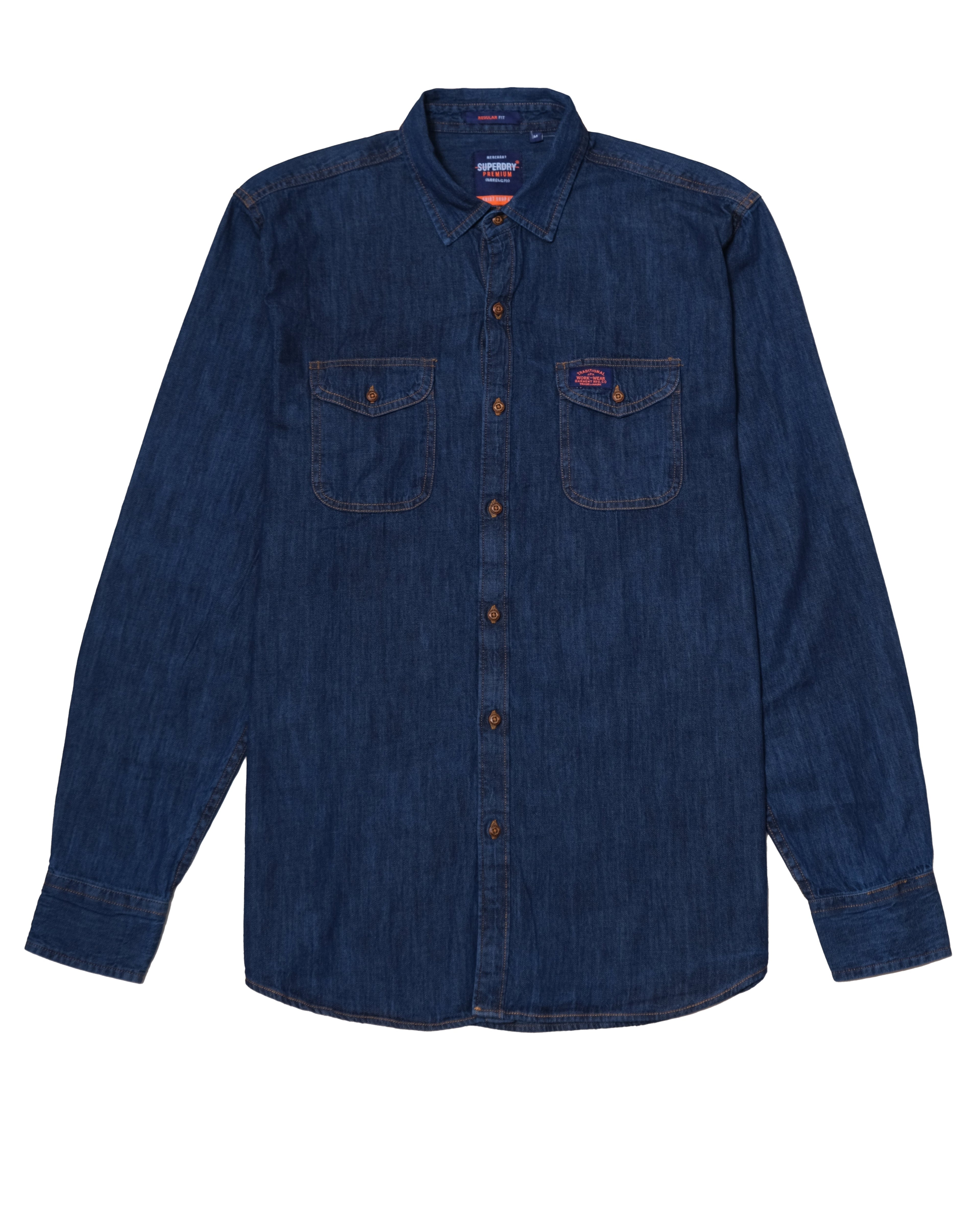 SUPERDRY Ocean Depths Vintage Slim Fit Long Sleeve Denim Shirt