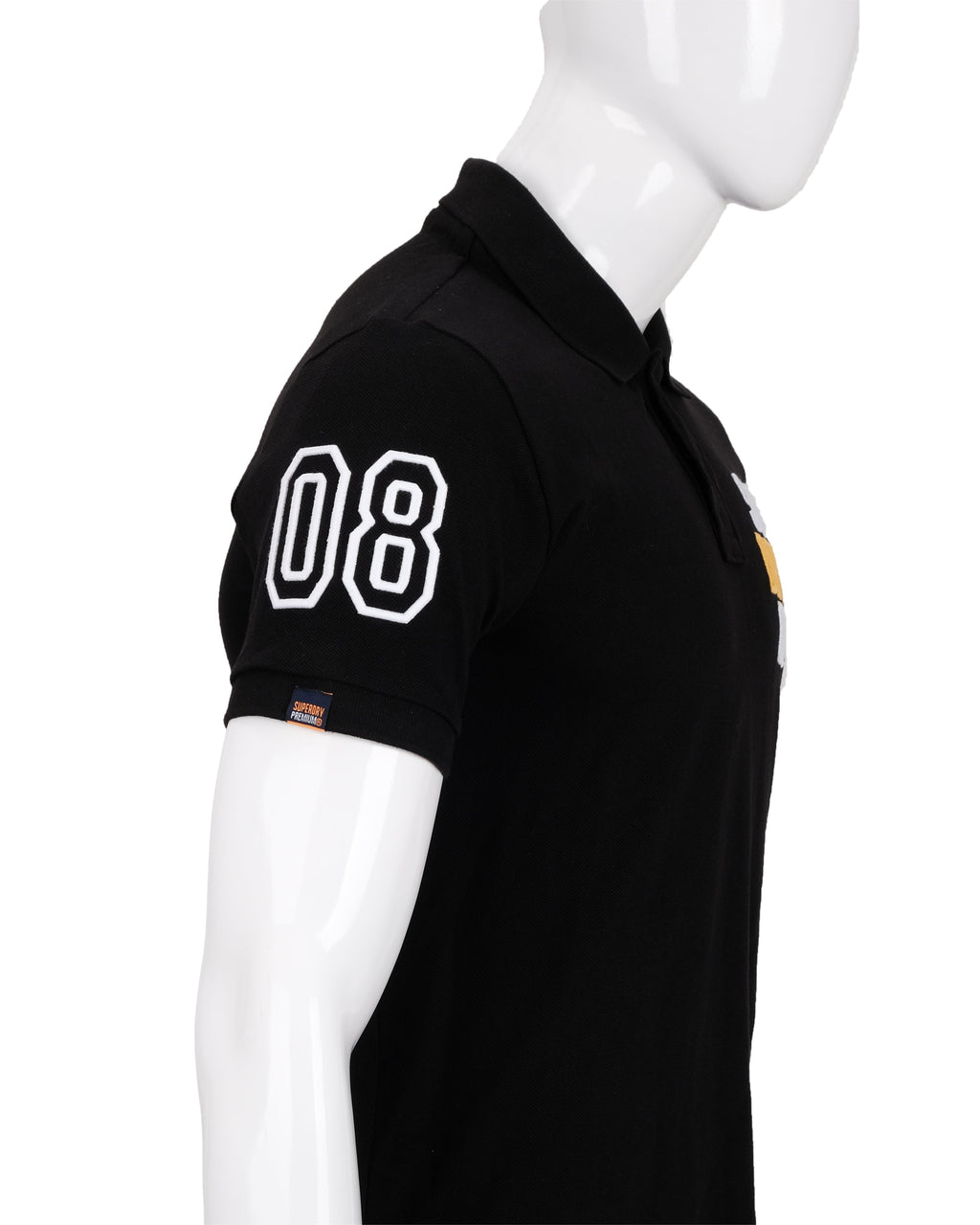 SUPERDRY Onyx Noir Slim Fit Patch Polo Shirt