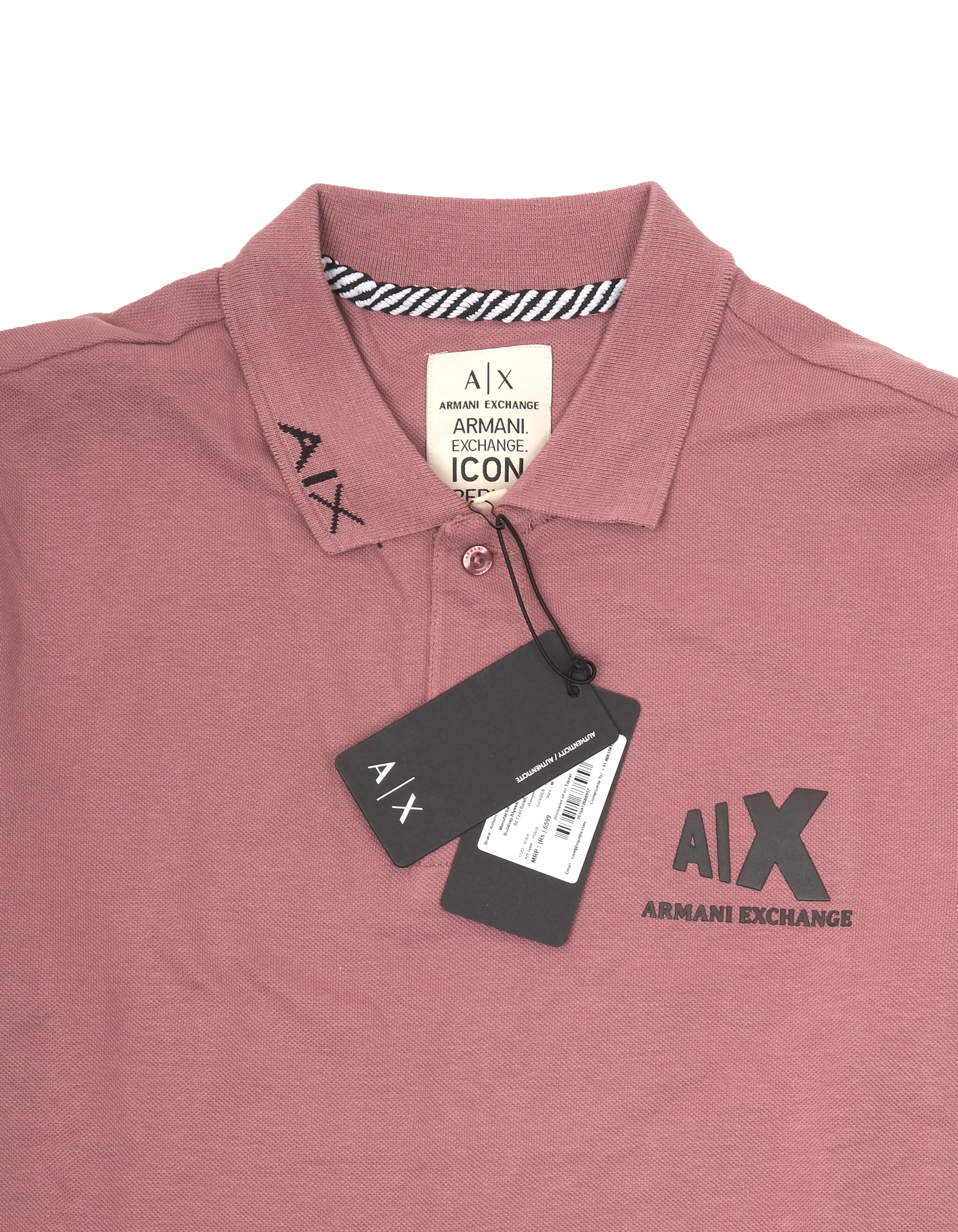 ARMANI EXCHANGE Dusty Mauve Classic Fit Polo Shirt