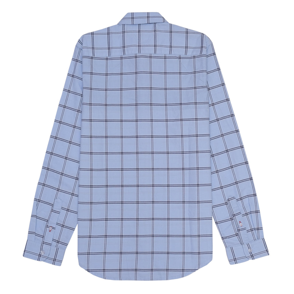 TOMMY HILFIGER Celestial Blue Checkered Classic Fit Long Sleeve Shirt