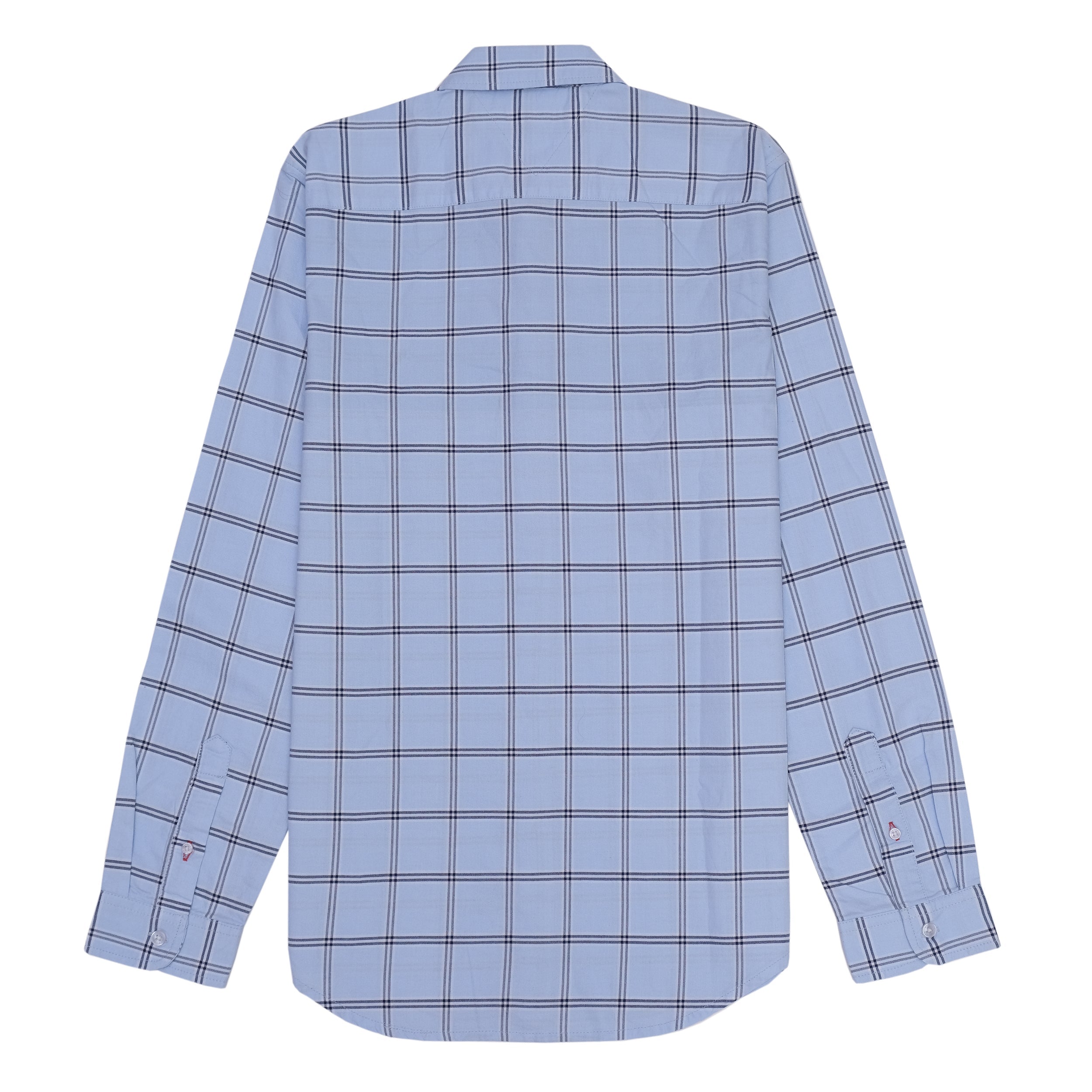 TOMMY HILFIGER Celestial Blue Checkered Classic Fit Long Sleeve Shirt