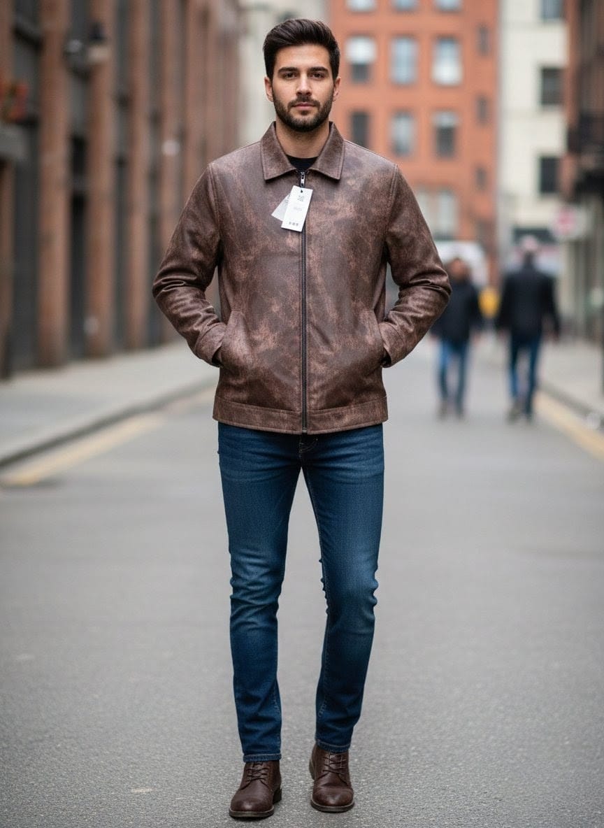 GANT Vintage Brown Leather Jacket