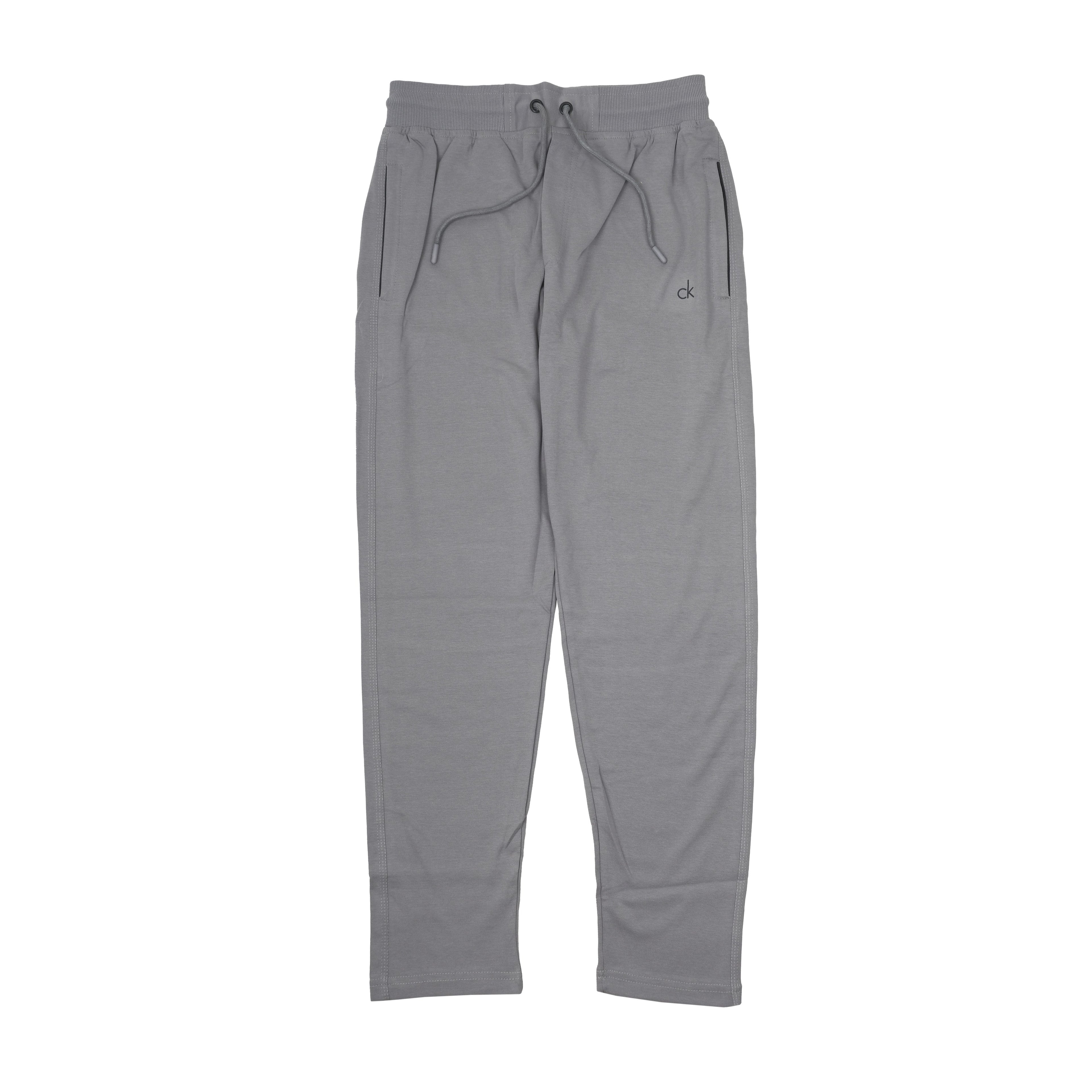 CALVIN KLEIN Misty Grey Luxe Cotton Relaxed Fit Lounge Pants